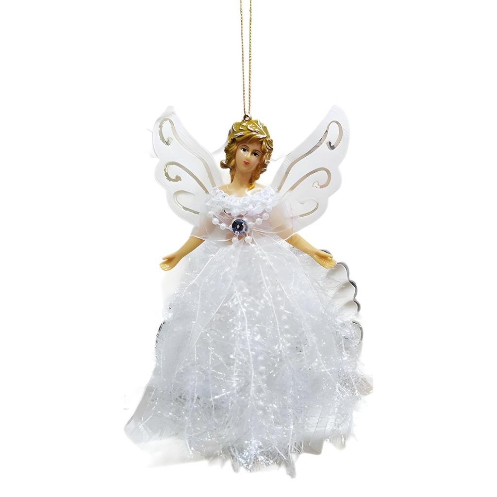 Three-Dimensional Angel Lace Ornament: Creative Christmas Tree Decoration.