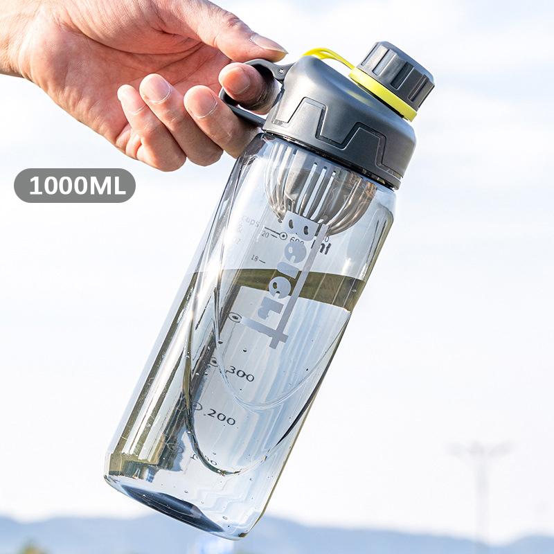 1000Ml Water Bottle Outdoor Sport Fitness Water Cup Straigh Drinking Water Bottles Student Portable Drink Cups
