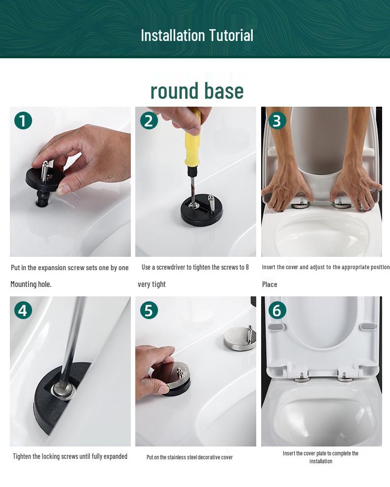 Assento Sanitário Universal Espessado para Várias Formas: Em V, em U, Quadrado e em O