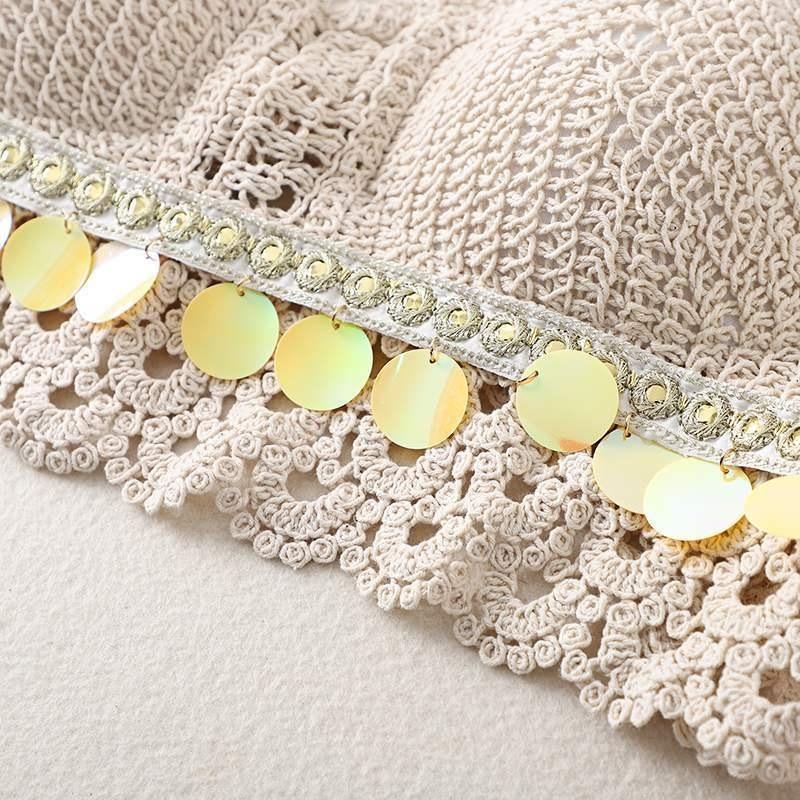 Bohemian Hollow Knit Halter Neck Camisole - Sexy Beach Resort Women's Tank Top