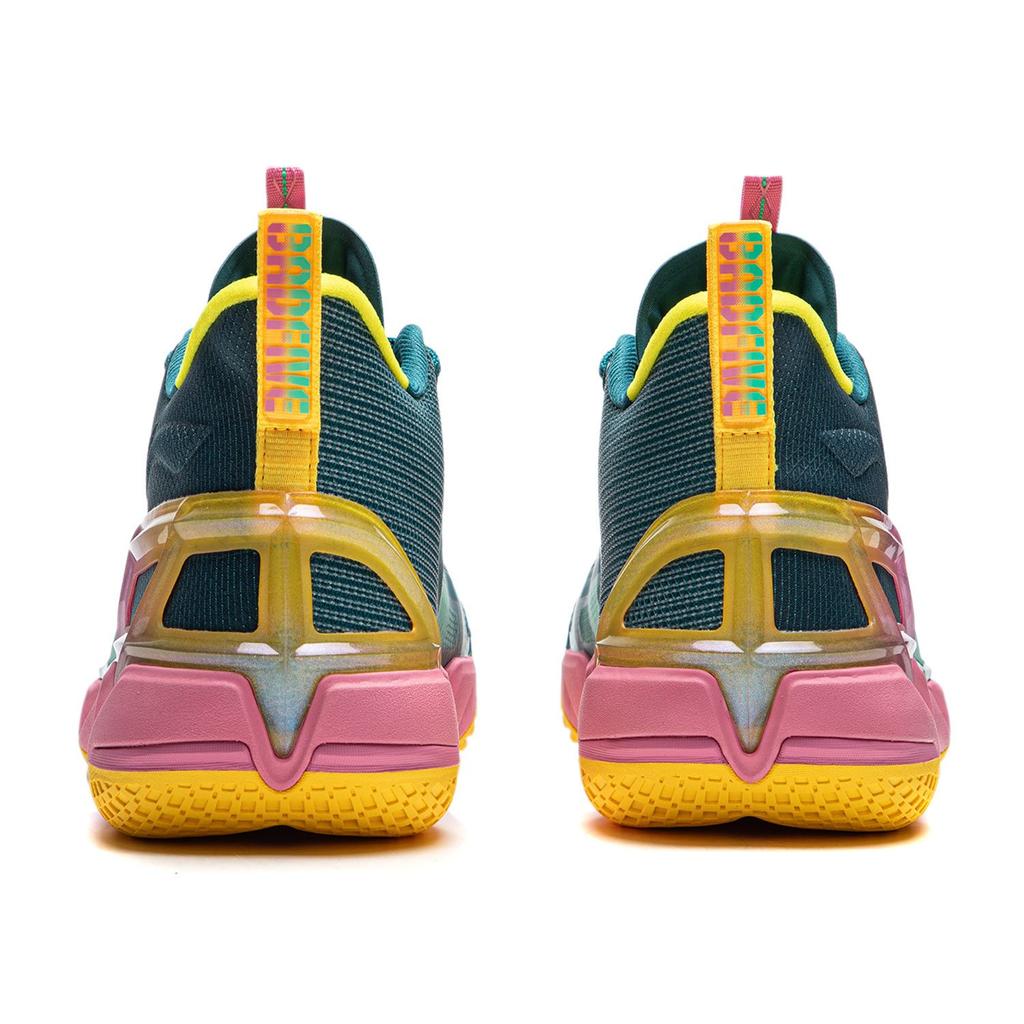 Li Ning BadFive 4 Dämpfend Abriebfest Atmungsaktiv Mittelhoch Basketballschuhe Herren Grün ABFU015-10