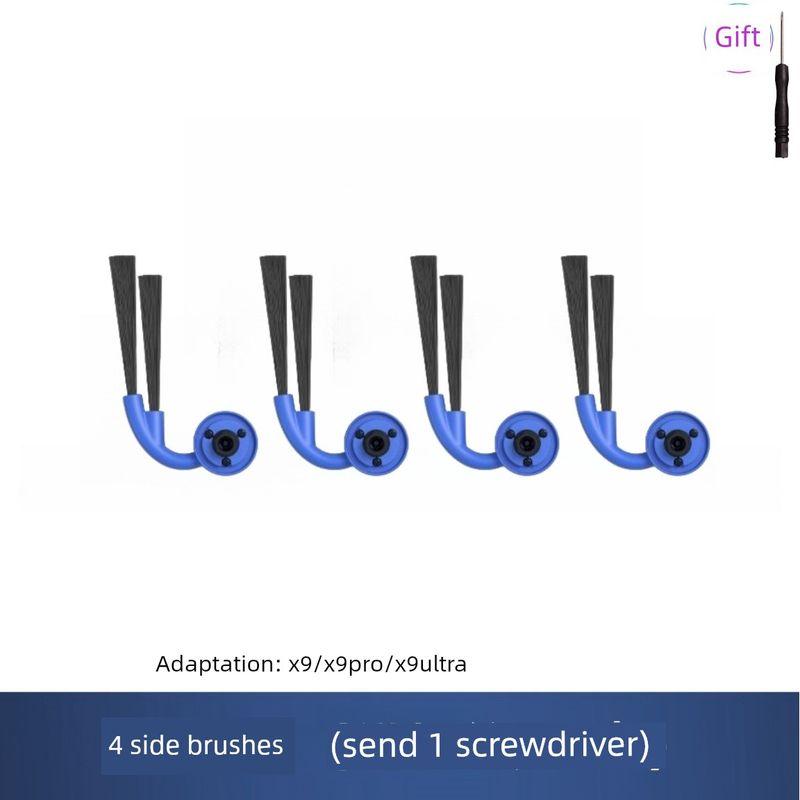 

Suitable for Ecovacs X9/Pro/Ultra Robot Vacuum Cleaner Accessories: Filter Element, Side Brush, Cleaning Fluid, Dust Bag, Roller Consumables [X9 Series] 4 Side Brushes [Original Quality]