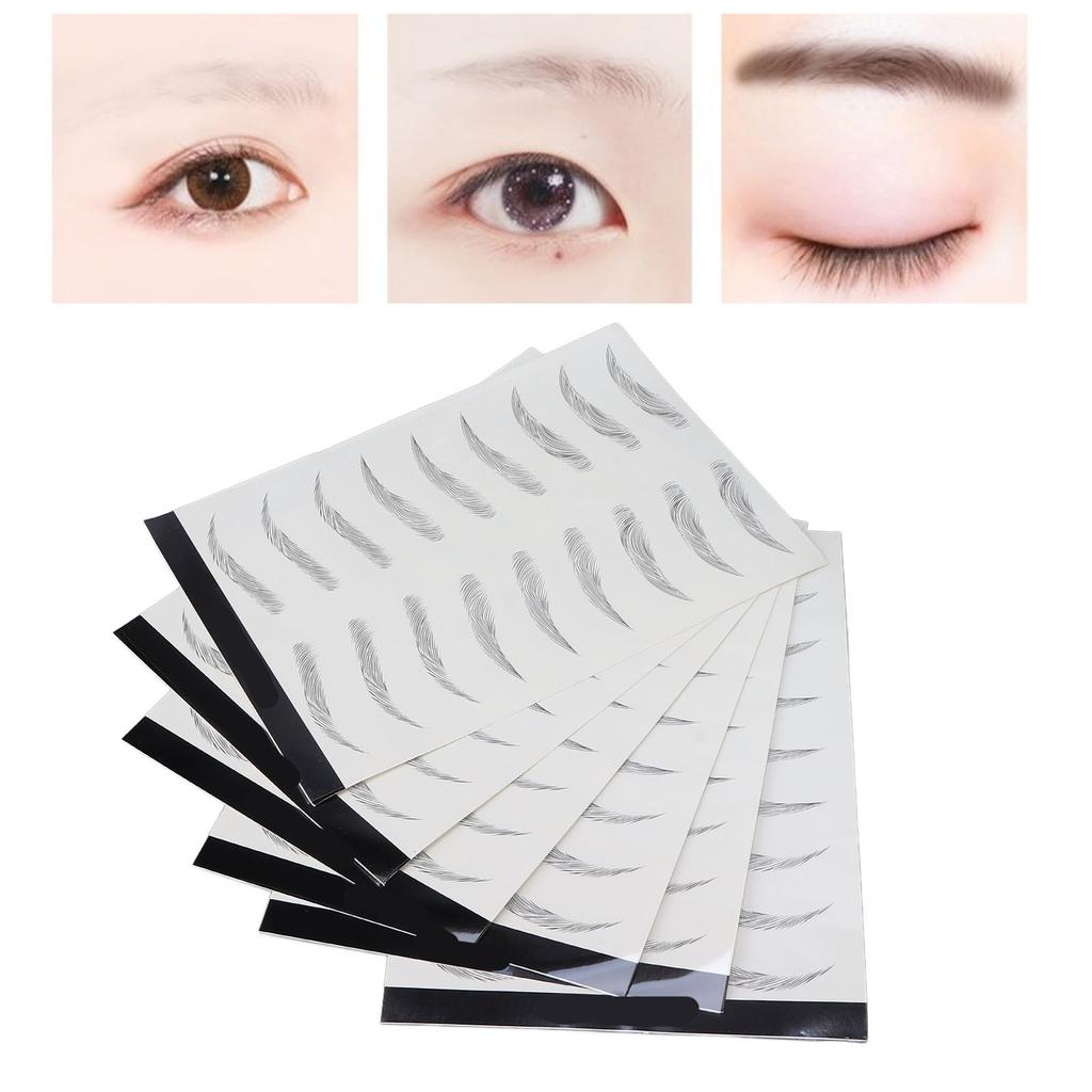Eyebrow Tattoos Stickers 6D Nature Waterproof Temporary Tattoo Eyebrow for Eyebrow Grooming Shaping