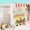 Wooden Fruit Shop Playset With Realistic Counter For Kids Imaginative Role Play