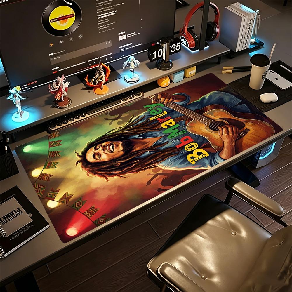 Bob Marley Large Mouse Pad Desk Mat Office Mouse Mats Non-Slip Rubber Base Office Desk Accessory