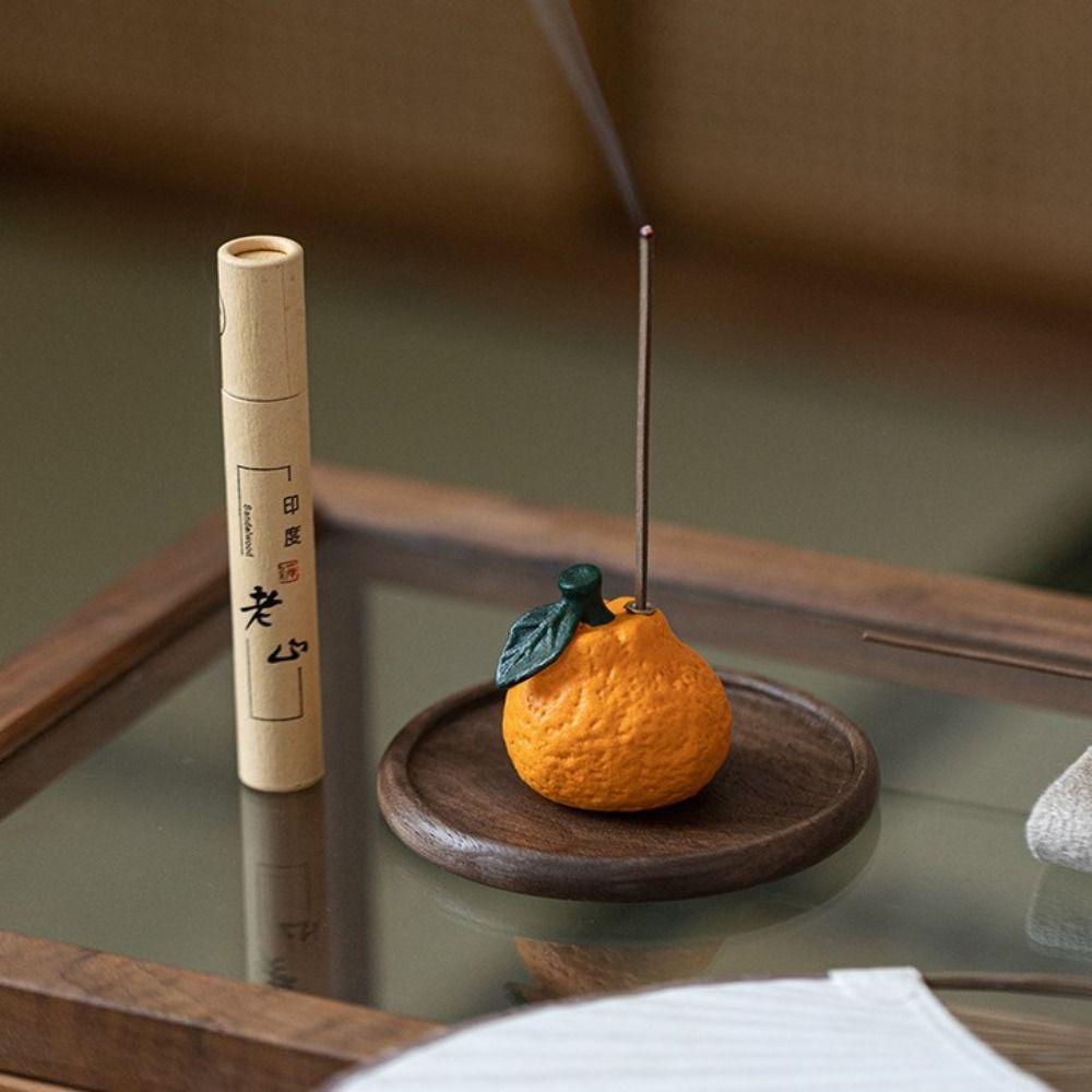 Practical Ugly Orange Incense Holder Good Luck Ceramic Incense Stick Holder  Indoor