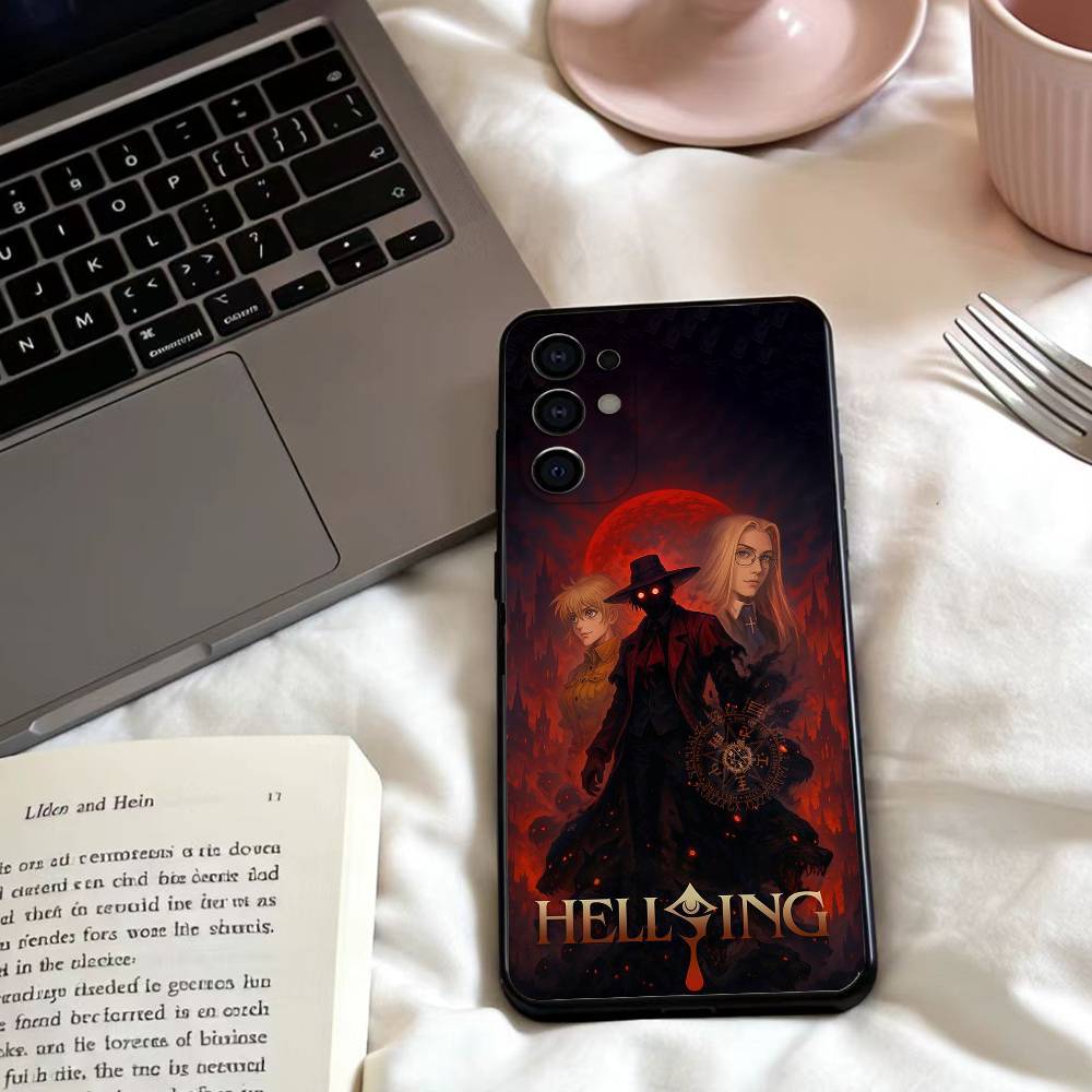 

Чехол для телефона Anime H-hellsing для Samsung S25,24,23,22,30,21,10,9,Ultra,Plus,Lite,FE,4,5 G Мягкий черный чехол Samsung S23plus5G