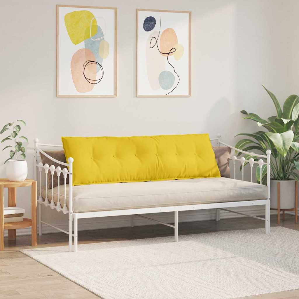 Back Cushion Light Yellow 160 x 19 x 50 cm Fabric