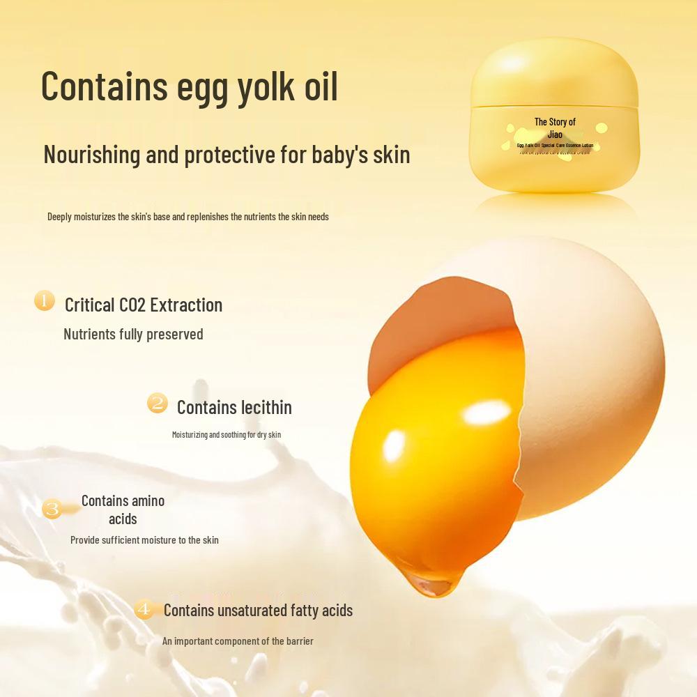 Jiao Zhi Egg Yolk Oil Face Cream: Hydrating & Nourishing Skincare for Autumn/Winter - Suitable for Infants