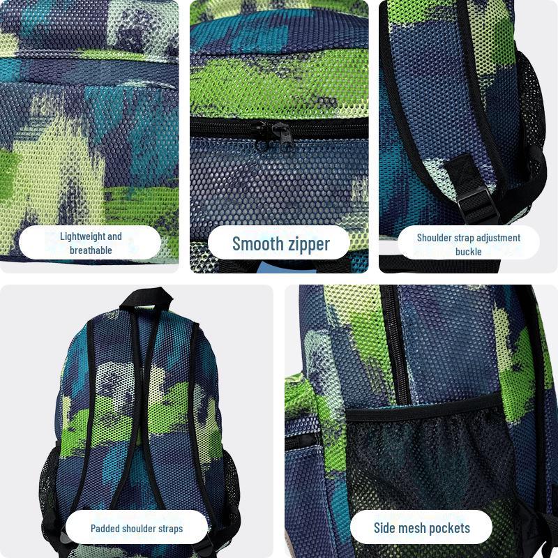 Large Capacity Student Schoolbag - Outdoor Travel & Computer Backpack with Mesh Design