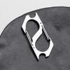 Stainless Steel Multi-functional Carabiner Keychain with Bottle Opener and S-shaped Climbing Hook