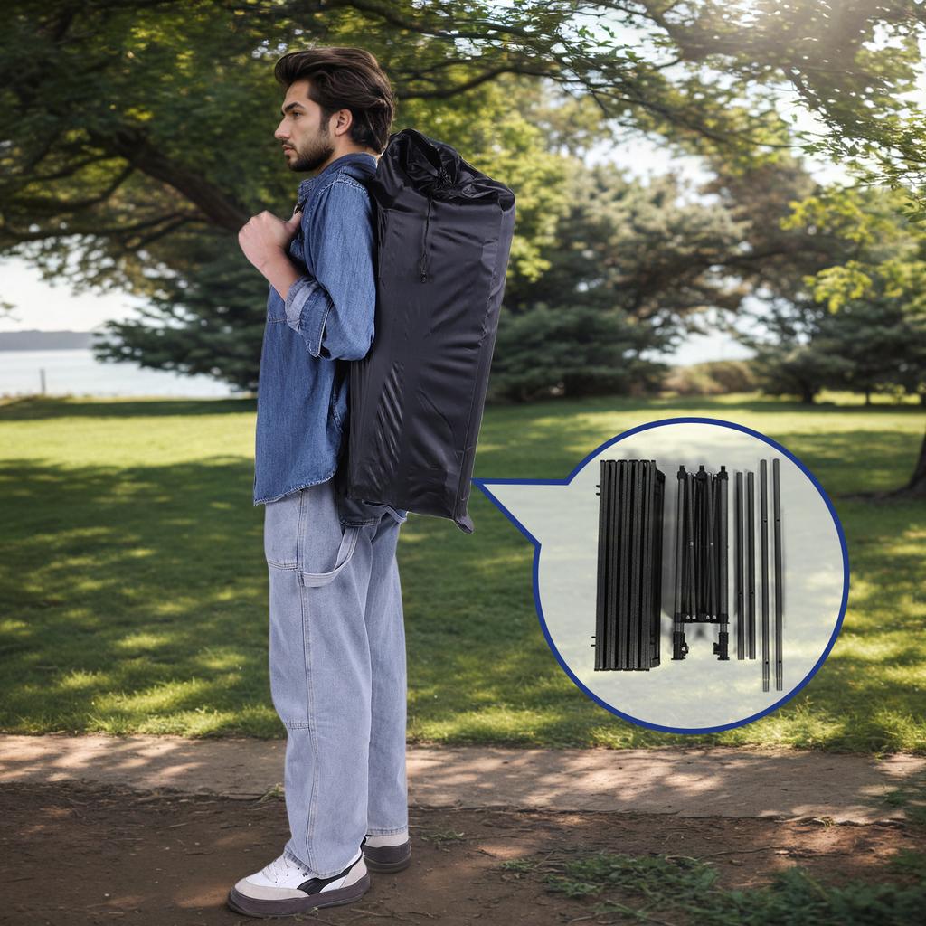 Outdoor Folding Table Lightweight Camping Lifting Table Adjustable Roll-Up Rectangular Table for Picnic Camping Trip Beach BBQ