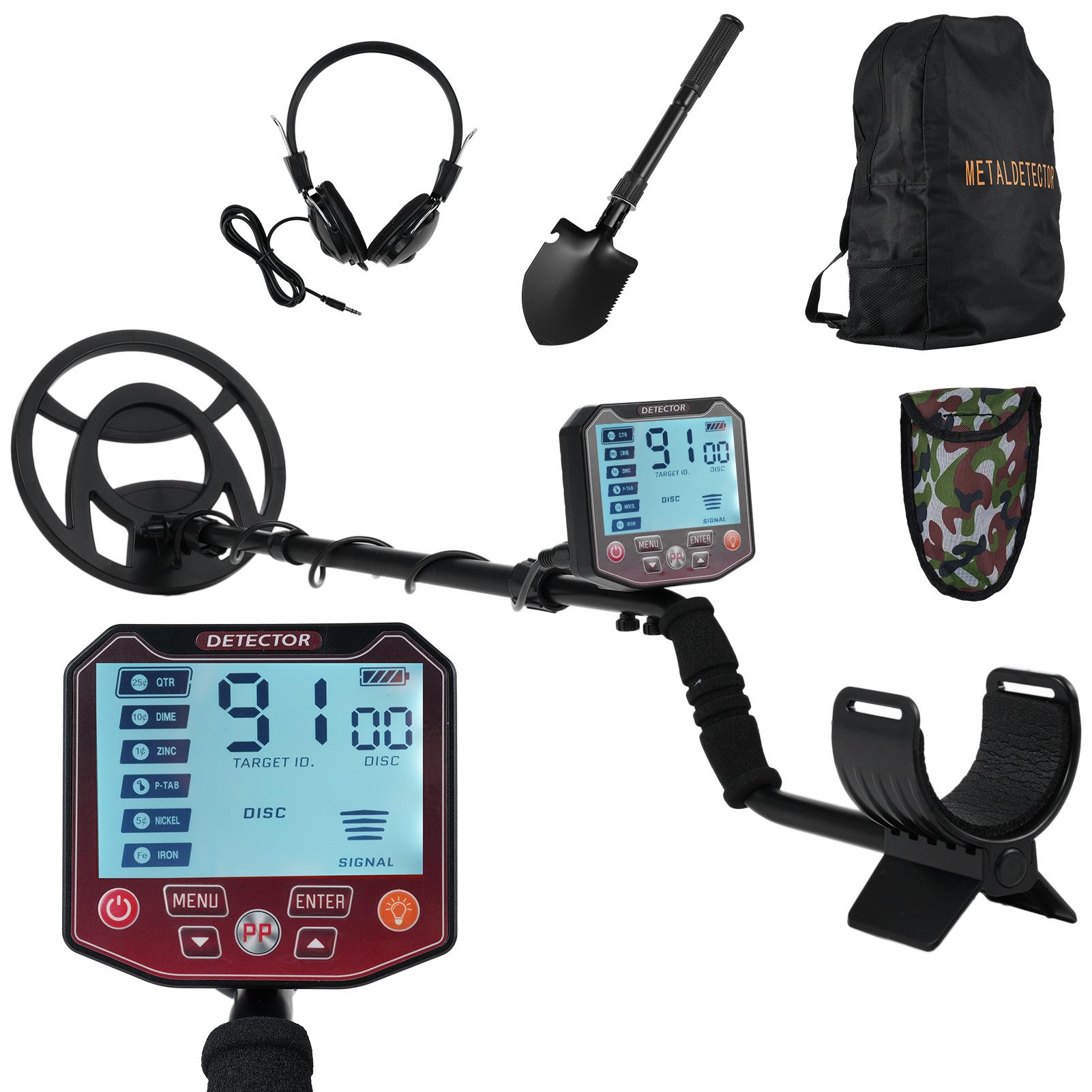 

Металлоискатель для взрослых Профессиональный детектор золота высокой точности с ЖК-дисплеем 5 режимов 10 чёрный