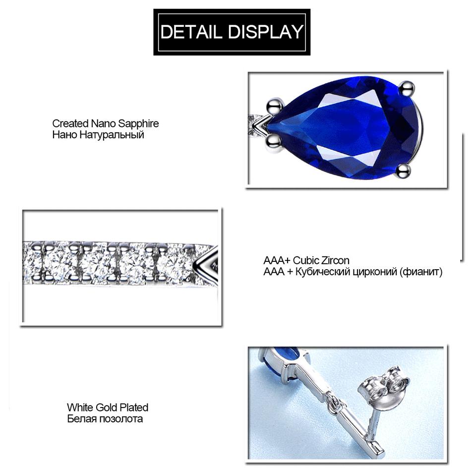 Umcho Drop Earrings For Women Blue Sapphire Earrings Anniversary Birthday Valentine's Day Jewelry Gifts for Women Wife Her Girls