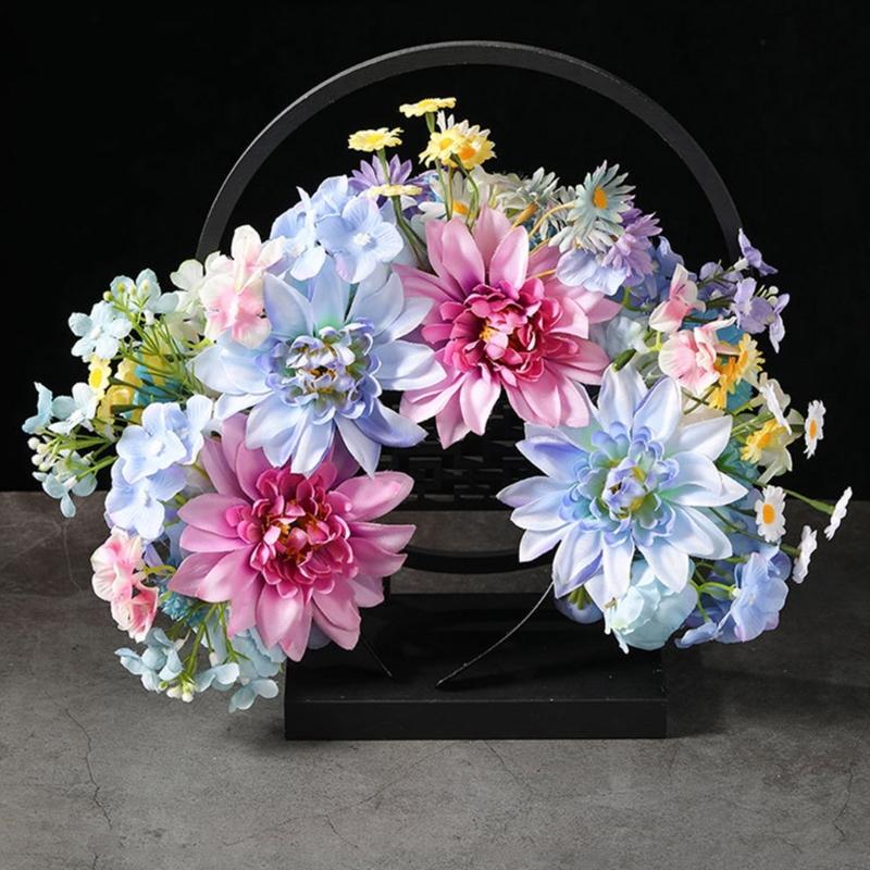 Bridal Garlands Florals Crown Wedding Flower Headband Beach Wreath Hairband Girls Hair Accessory Women Head Hoop Props