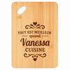Planche À Découper - PLANETEE - Meilleur Quand Vanessa Cuisine - Bambou - 30x20x1 Cm - Gravé