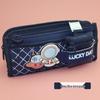 High-Capacity Cute Milky Pencil Case for Girls - Multifunctional Stationery Bag for Students