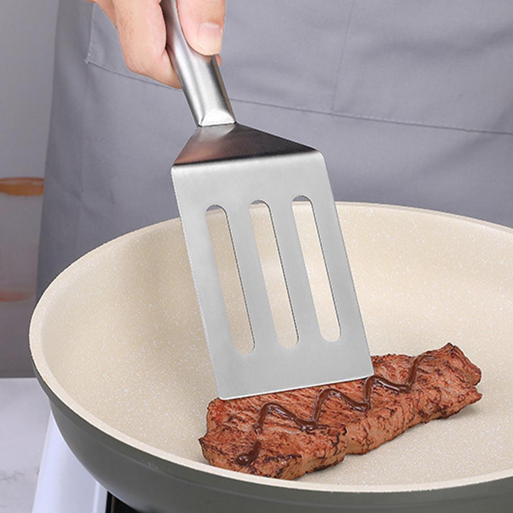 Steak Spatula Frying Pan Kitchen Silicone Non-stick for Griddle Cooking Tool Metal
