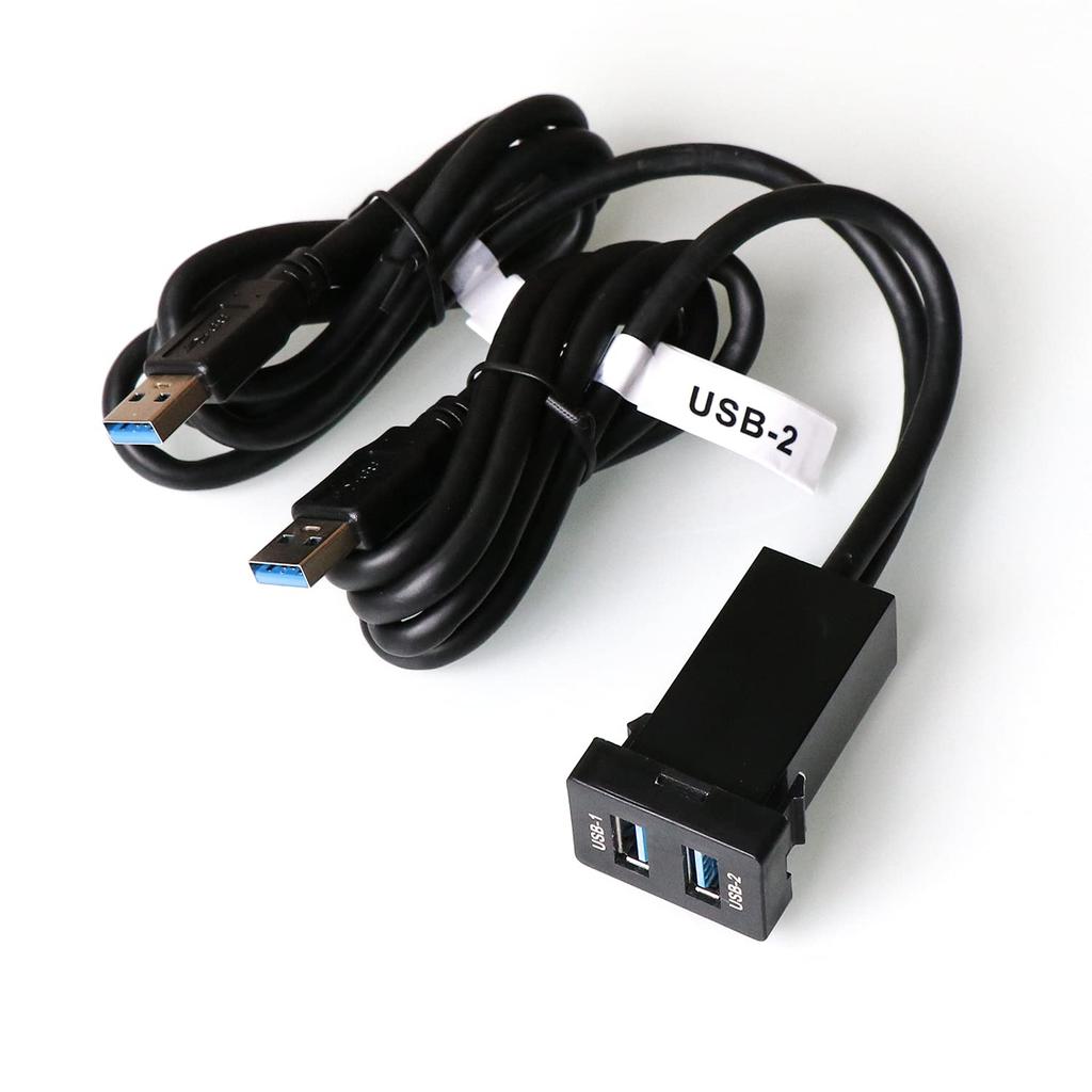 For Toyota USB Input Audio Audio USB Extension for Switch Dashboard Kit Vehicles, 3.0 Port, Relay, Parts, 2AUDIO Port, 3.0 Panel, Holes, (Type A)