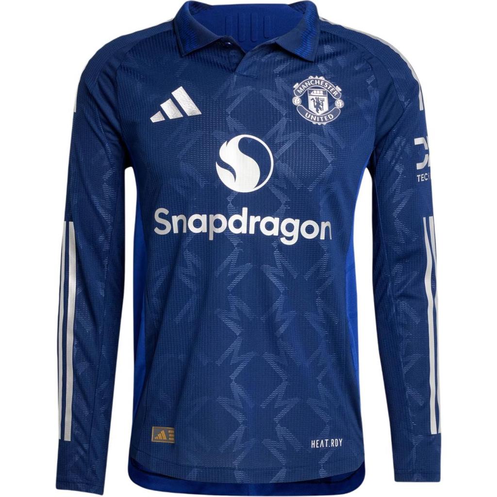 New Adidas Free Shipping With AdiClub Manchester United 24/25 Long Sleeve Away Authentic Jersey IT1982