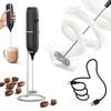 CIRCLE JOY Rechargeable Milk Foamer Milk Frother with Stainless Steel Stand Handheld Milk Frother Electric