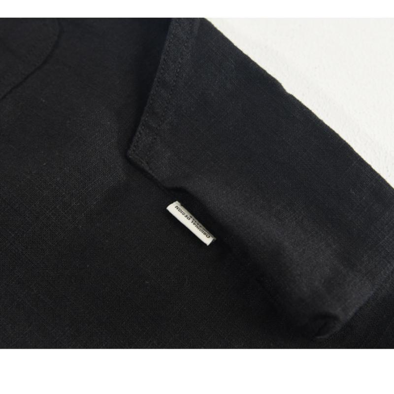 Letní móda Pánské šortky Retro styl Bavlna Len Krátké kalhoty Mládež Ležérní Plážové Volné šortky Stahovací guma v pase Šortky s více kapsami