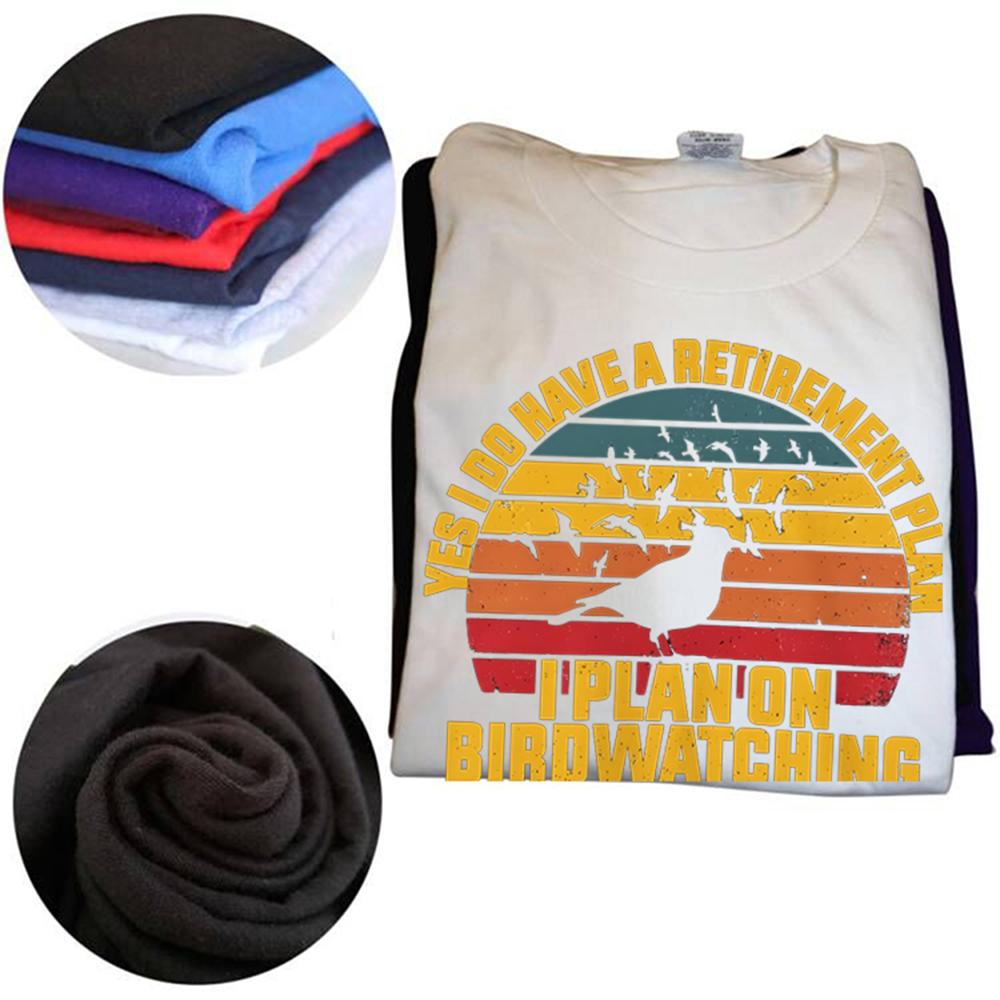 Pozorovatel ptáků Ano Mám důchodový plán Plánuji pozorování ptáků Pánské hip hopové nadměrné tričko ze 100% bavlny pro pohodlí