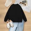 Girls' Cute White Cat Pattern Hoodie for Autumn Children's Casual Pullover Jacket