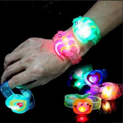 Kids Toy Flashing Light LED Wristband Adjustable Glowing Bracelet Party Gift