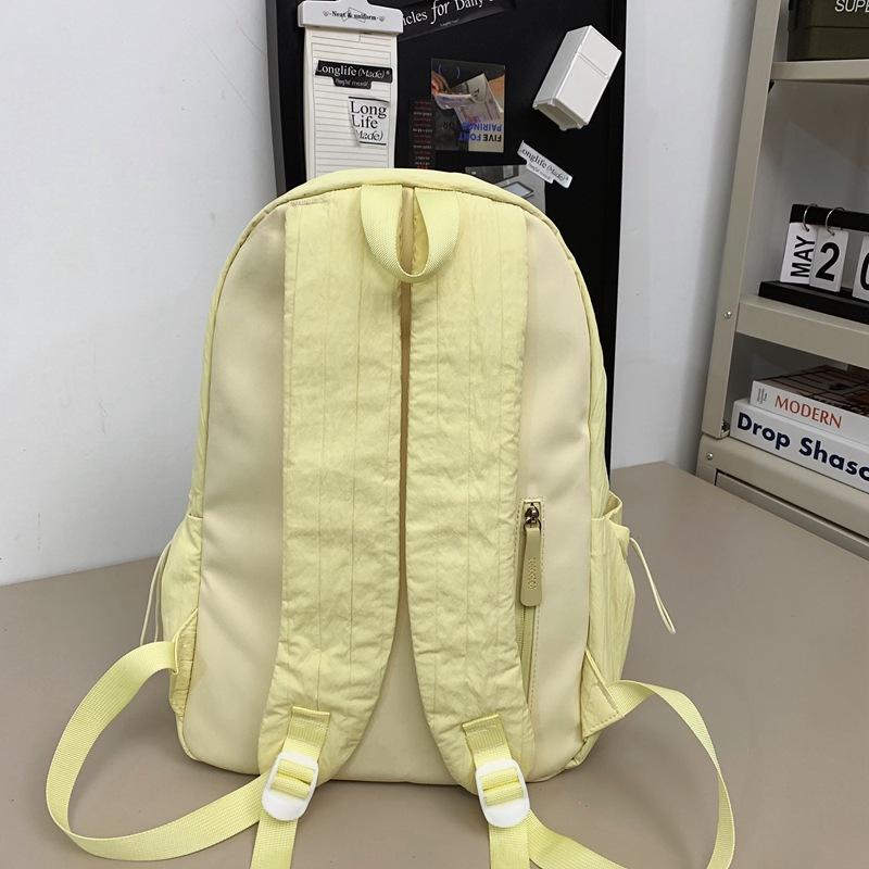 Schoolbag Korean Style Lazy Style Backpack Simple and Fresh College Student Backpack High Aesthetic Middle School Girls Large Capacity Backpack