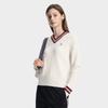 Fila Heritage Fashion Schlicht Klassisch Retro Lässiger Stil Bequem Vielseitig Strickpullover Damenpullover Wolke-Pilz-Weiß F11W618412FWT