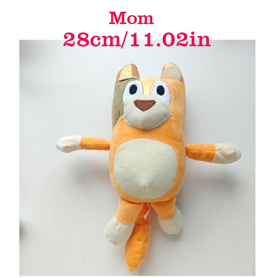 1-4Pcs Hot Blueyed Dog Bingo Family 15-28Cm Plush Toy Cartoon Dog Soft Stuffed Animals Dolls Birthday Gifts Family Blue