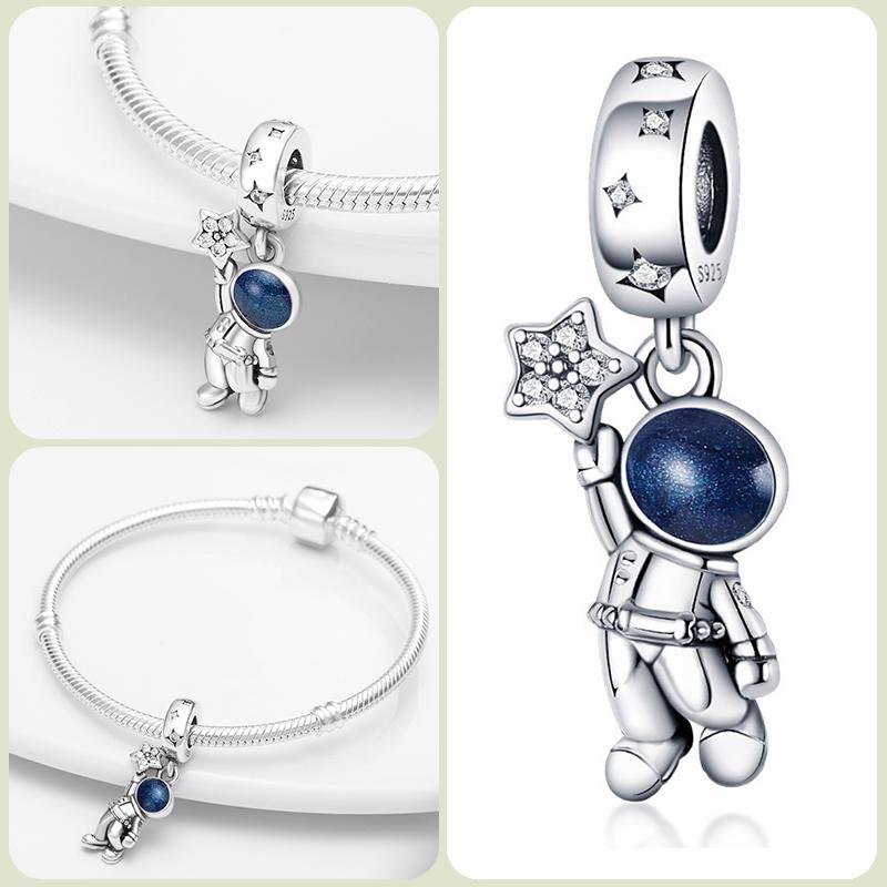 Modne koraliki zawieszki S925 ze srebra próby 925 w stylu klasycznym i romantycznym z motywem żółwia lotosu, odpowiednie do oryginalnej bransoletki DIY na prezent