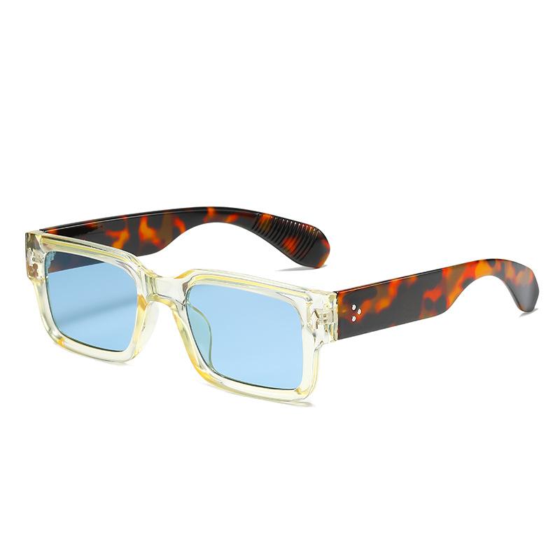 Women's Outdoor Glasses Retro Women's Men's Square Frame Sunglasses Luxury Ins Popular Colorful Square Glasses Fashion HD Lens Polarized Sunglasses