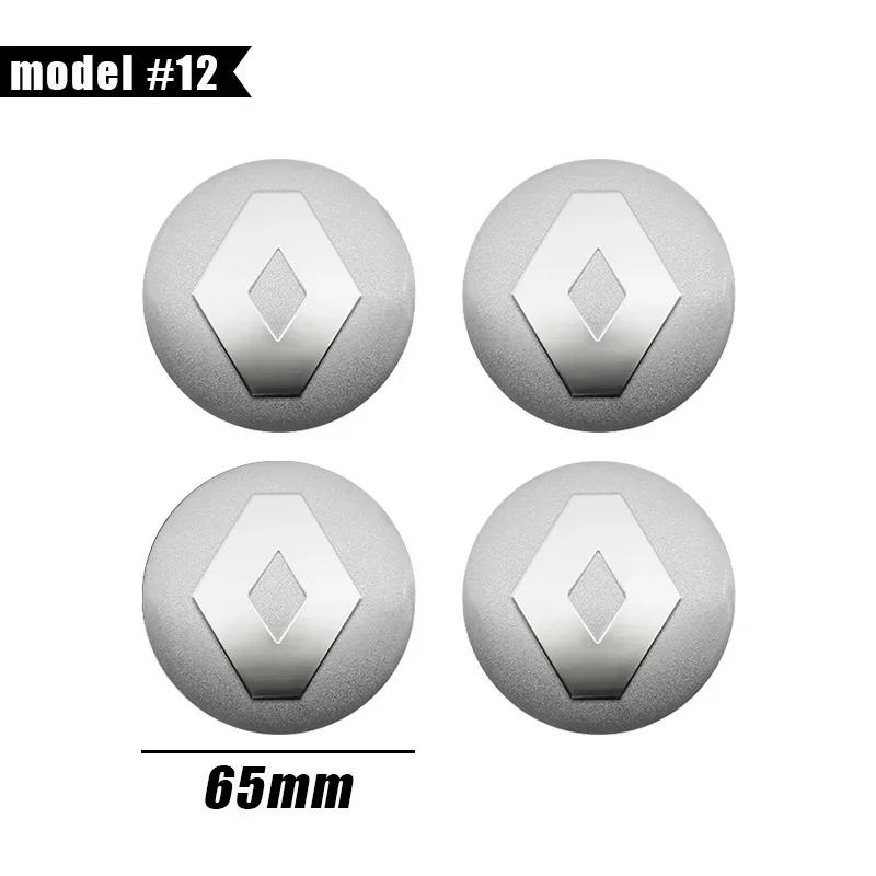 Enjoliveurs Pour Renault Austral Kadjar Megane Captur Arkana Dacia Logo Cache Moyeu 4Pcs 56mm 60mm 65mm Autocollant Cache-Moyeu de Roue de Voiture