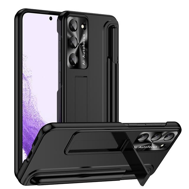 S S Pen Design Stojánek Pouzdro na telefon Pro Samsung Galaxy S23 Ultra S23 Plus S23ultra S 23 5g Ochrana objektivu Zadní kryt
