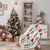 Christmas Blanket Snowflake Gnome Santa Claus Xmas Tree Throw Blanket for Couch Lightweight Soft and Warm for Sofa Bed