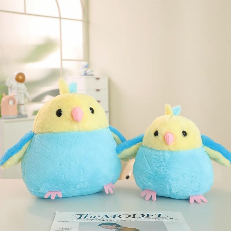 Adorable Chubby Parrot Plush Toy Cute Bird Stuffed Animal Soft Doll For Kids