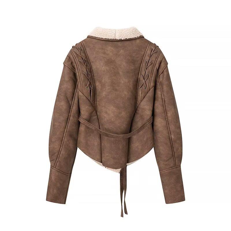Autumn New Women's Clothing, Wind Design Fashionable and Versatile Casual Style Fur Integrated Jacket