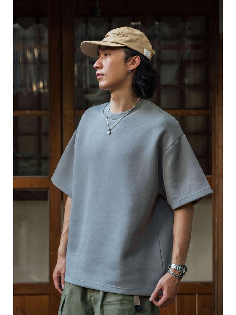 FGSS Menswear | 26SS Japanese Cityboy Cool Touch Space Cotton Small Collar Short Sleeve Loose T-shirt