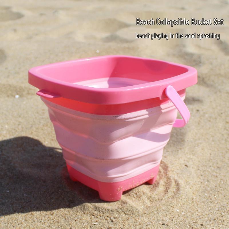Complete Beach Toy Set: Includes Shovel, Wheelbarrow, Bucket, and Water Toys for Kids' Sand Play at the Seaside.