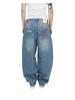 Streetwear Jeans Y2K pánské Kalhoty Harajuku Hip Hop Letter Výšivka Vintage Blue Baggy Jeans Vysoký pas Široká noha Kalhoty