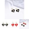 Trendy Autumn 2021 Heartinspired Earrings In Red Or Black For Stylish Gifting