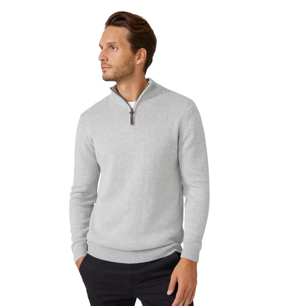 Maine Mens Premium Cotton Funnel Neck Jumper