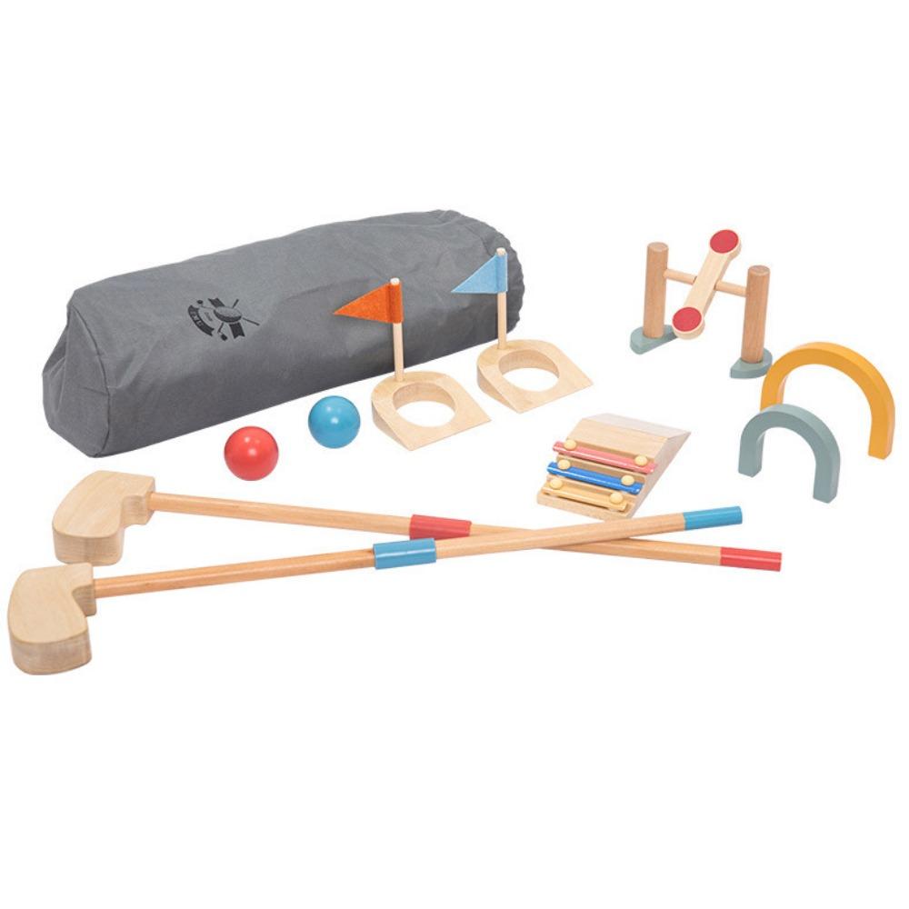 

Children s Rainbow Simulation Golf Balance Training Game Indoor Outdoor Sports Set Wooden Toys