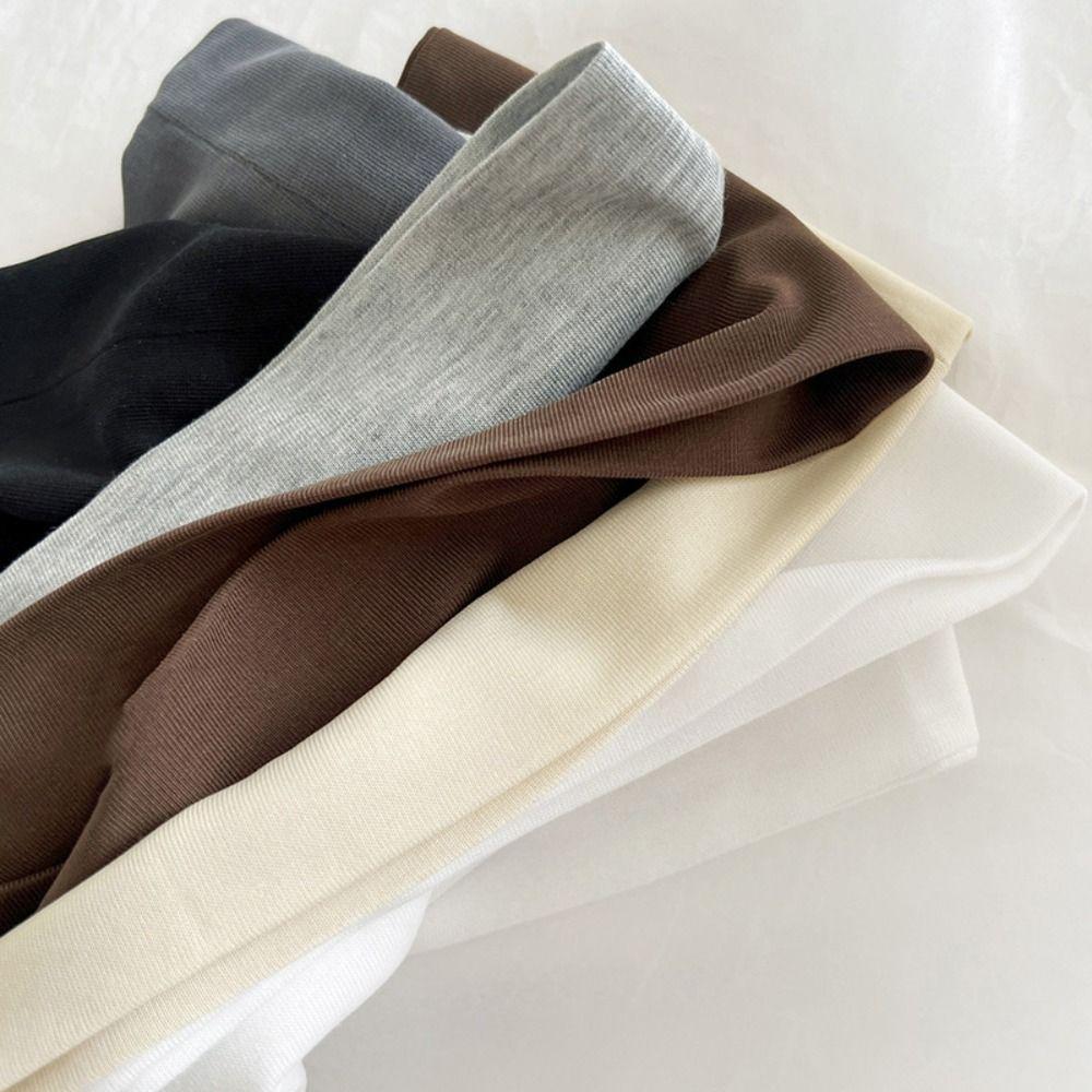 Sweat Absorbing Cotton Elastic Headband Knit Sports Hairband Sweet Wide Knitted Headband Women