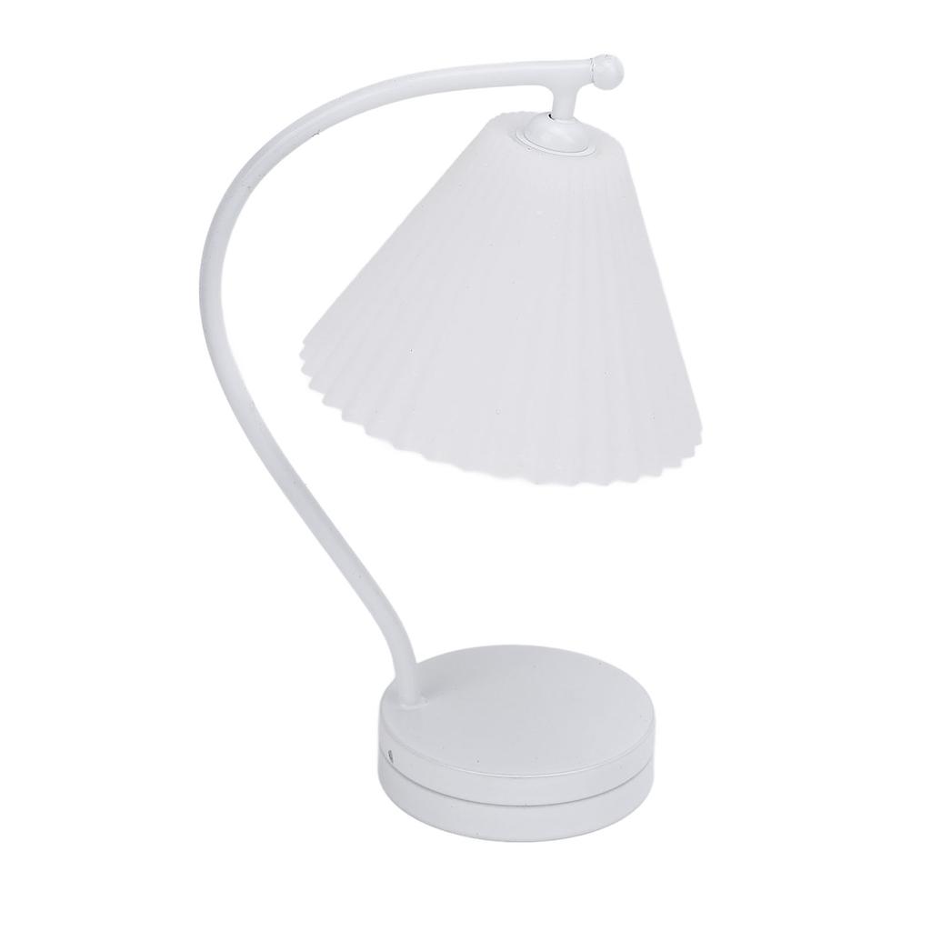 1:12 Maßstab Puppenhaus Tischleuchte Einfacher weißer plissierter Lampenschirm Tischlampe Dekoration Puppenhaus Ac