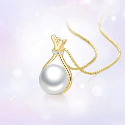 Lucky Bag Necklace Women's Imitation Freshwater White Pearl Pendant Ins Wind Niche Light Luxury Versatile Design Collarbone Chain