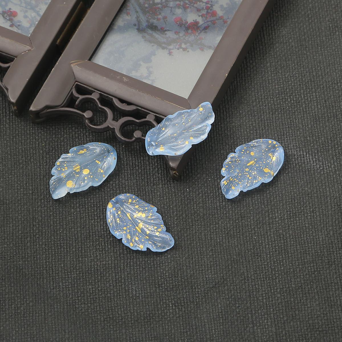 

10 шт. 17x28 мм антикварные бусины в виде листьев и перьев, стеклянные кулонные бусины для изготовления ювелирных изделий, серьги-шпильки, аксессуары