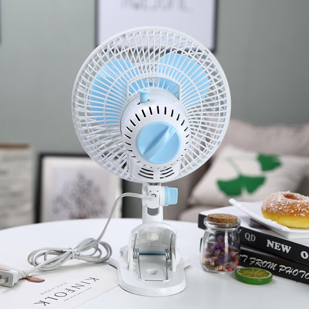 20W Mini Desktop Fan High-Speed Air Desk and Clip On Fan 180 Degree Adjustable With Fan Head Clamp For Dormitory Office